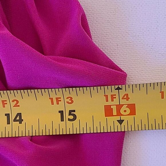 Last Tango Womens Sleeveless Asymmetric Top Layer Ruched Mini Pink Dress XS - Picture 12 of 15